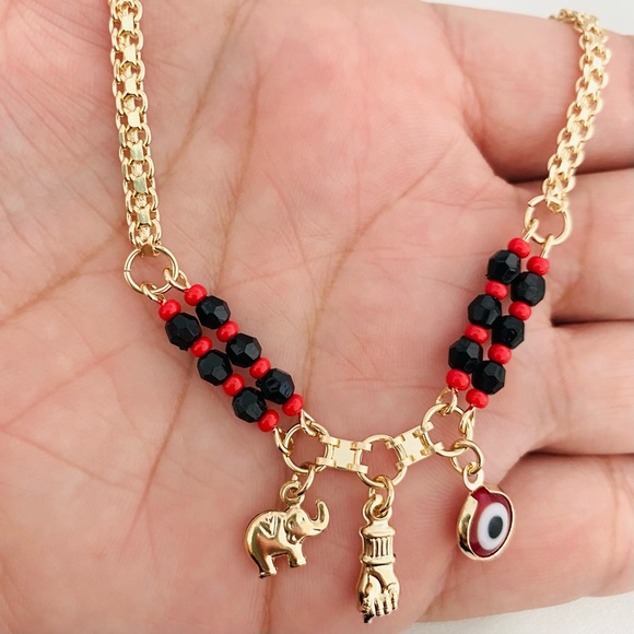 Set of Evil Eye Necklace and Bracelet - Picture 7 of 9